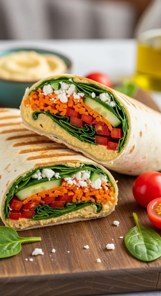 Hummus Veggie Crunch Wrap