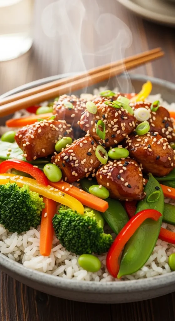 Teriyaki Chicken and Veggie Rice