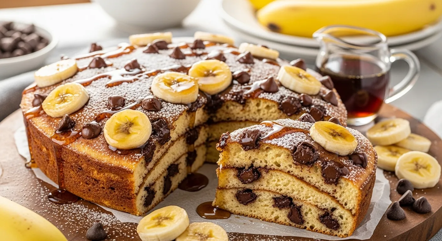 Banana Chocolate Chip Pancake Bake Recipe