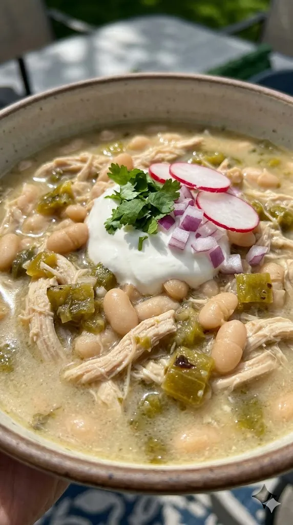 Light Chicken & Green Chile Chili