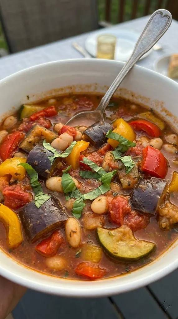 Slow Cooker Summer Stew with Fresh Garden Veggies