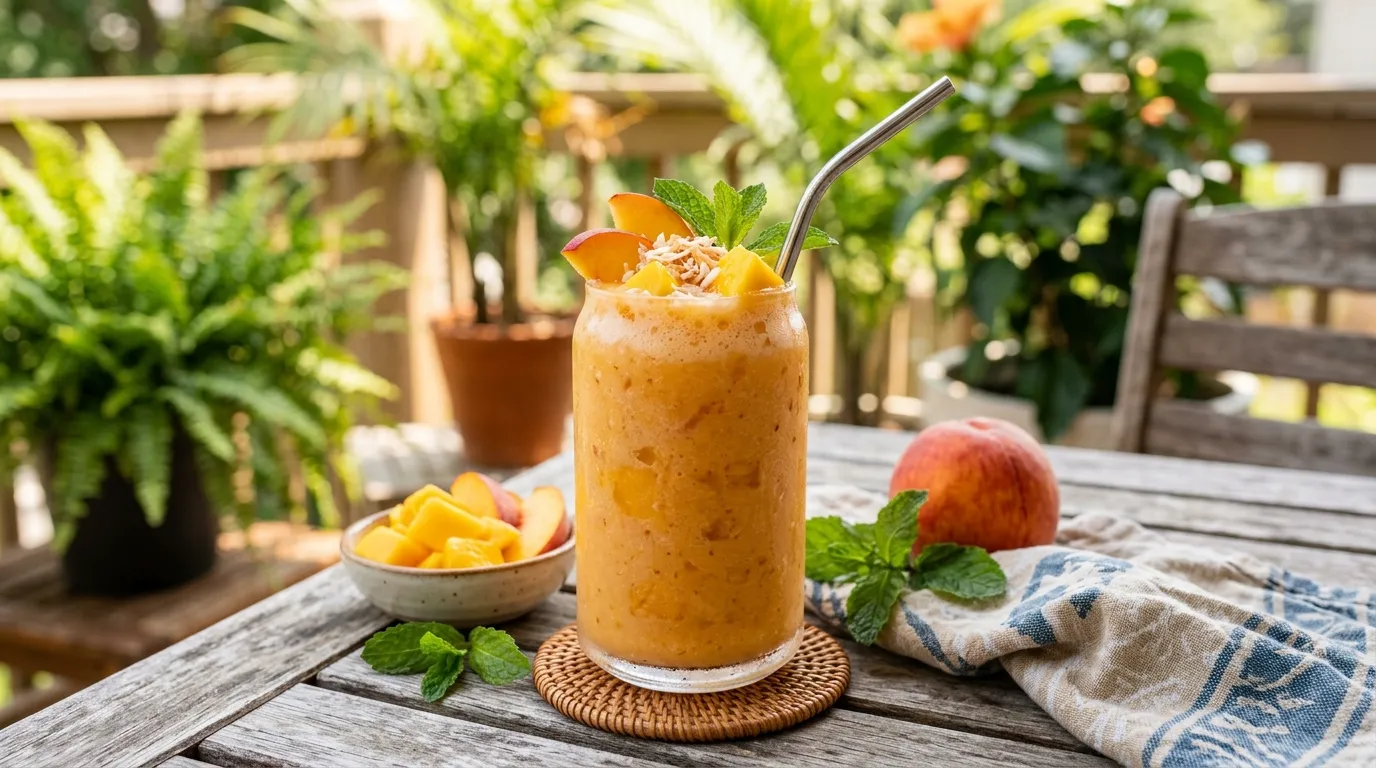 Peach Mango Smoothie Recipe Creamy & Fresh