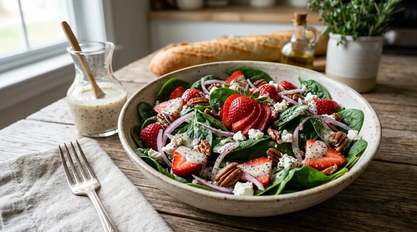 Strawberry Spinach Salad with Poppy Seed Dressing