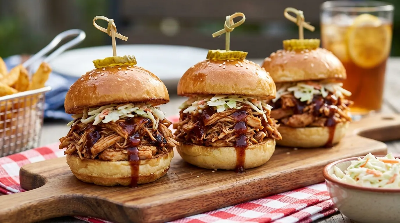 BBQ Pulled Chicken Sliders