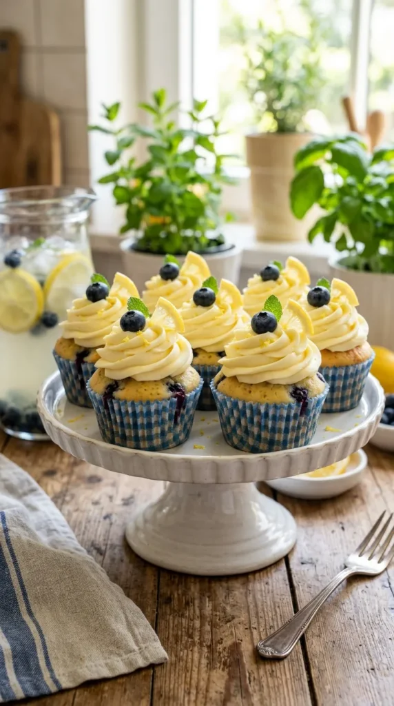 Blueberry Lemonade Cupcakes