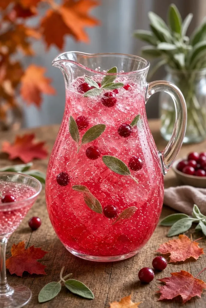 Cranberry Sage Gin Fizz