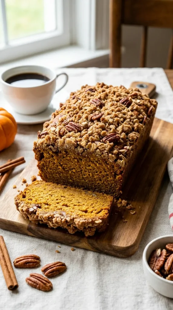 Pumpkin Streusel Bread with Crunchy Topping