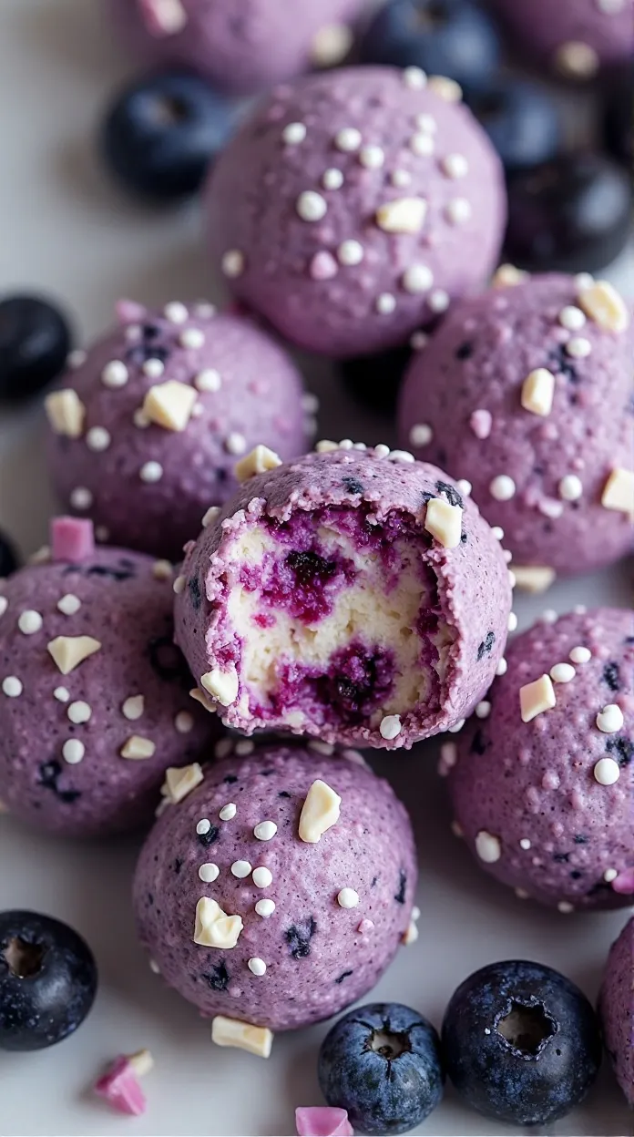 Blueberry Cheesecake Protein Bites