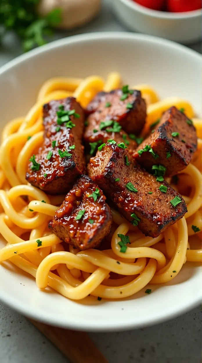 Cajun Steak Tips Cheesy Rigatoni