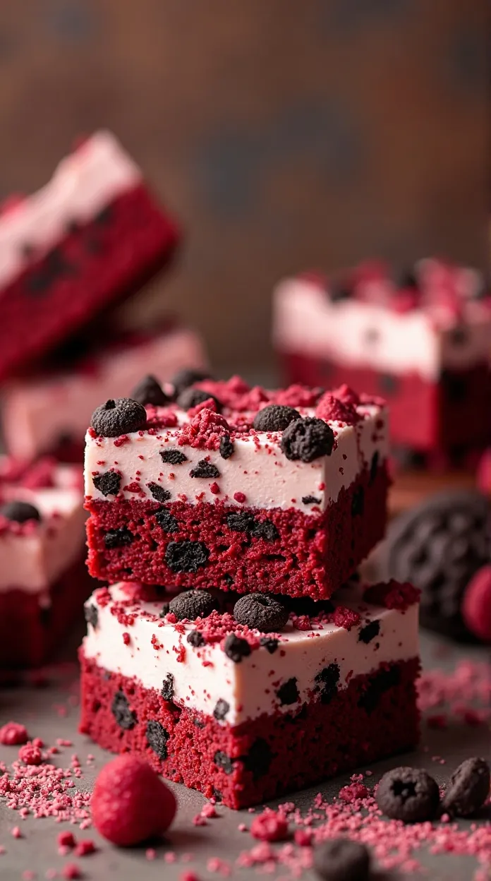 Cookies & Cream Red Velvet Brownies