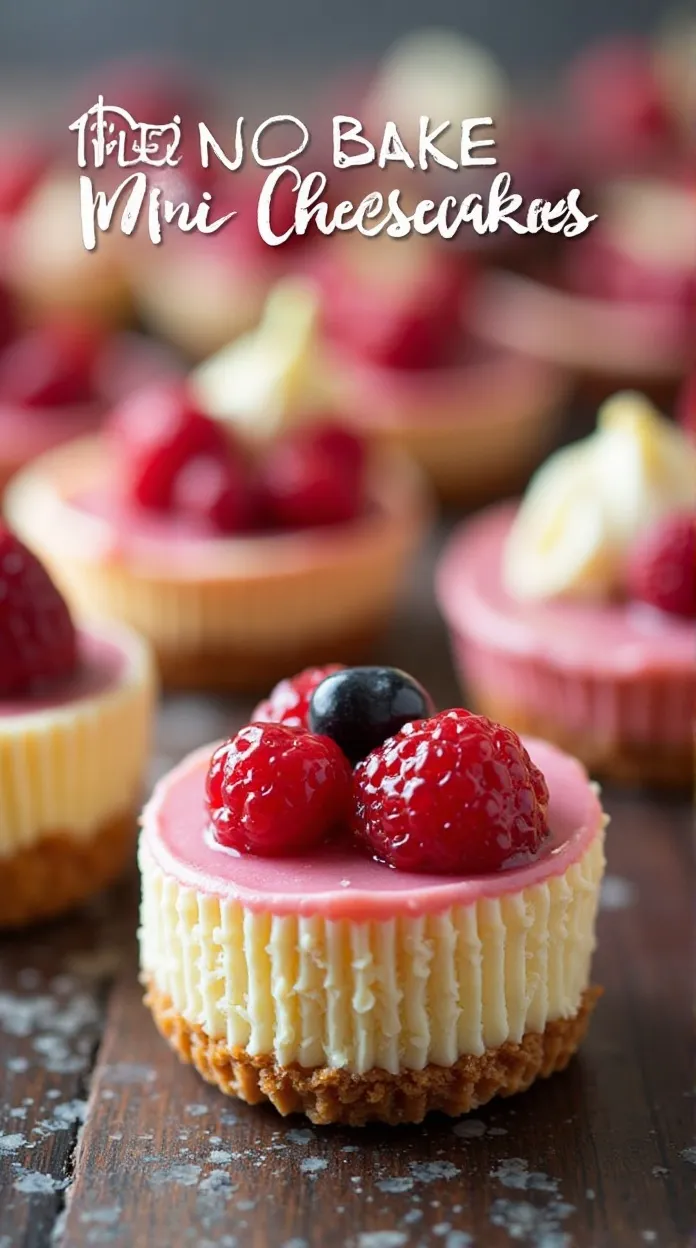 Easy No-Bake Mini Cheesecakes