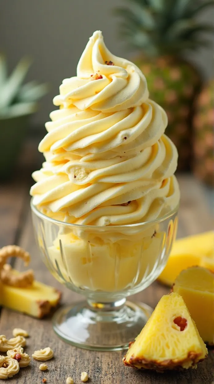 Homemade Pineapple Soft Serve