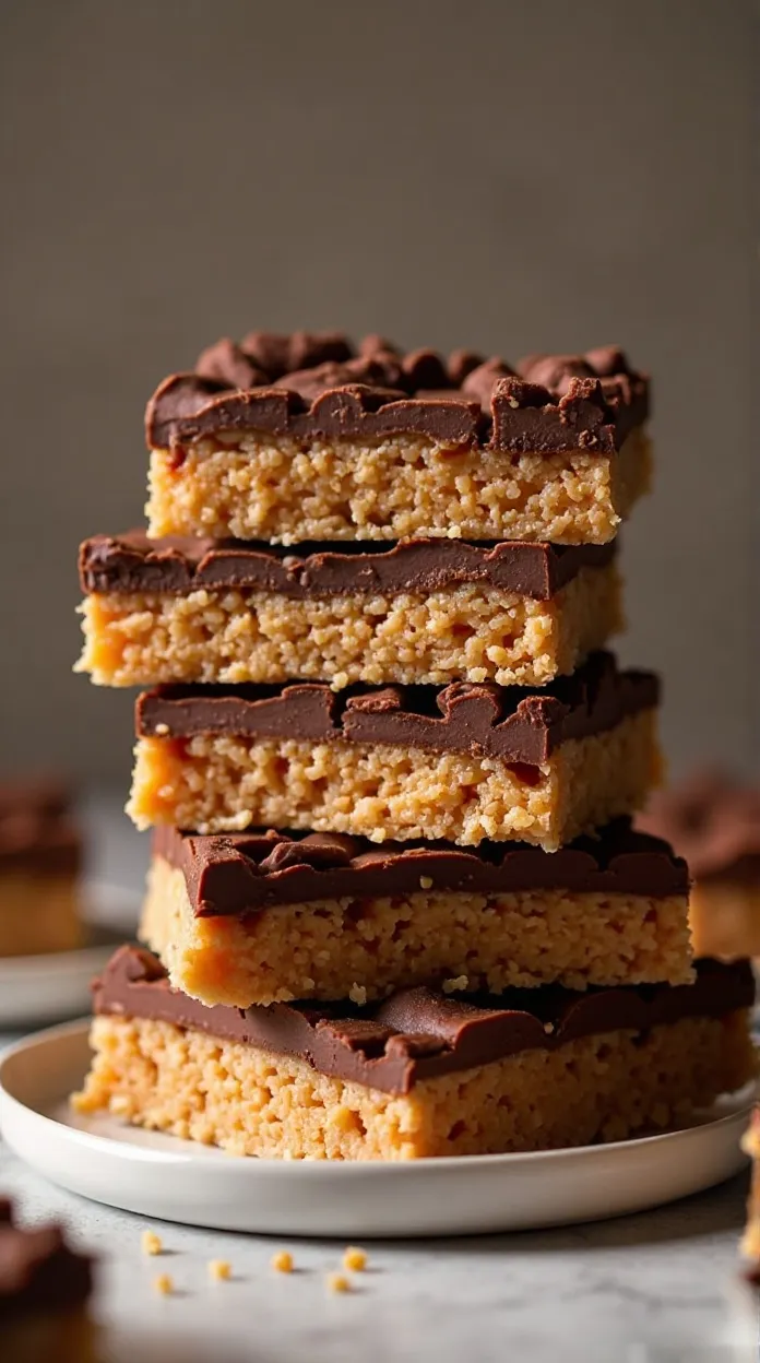 No-Bake Peanut Butter Chocolate Bars