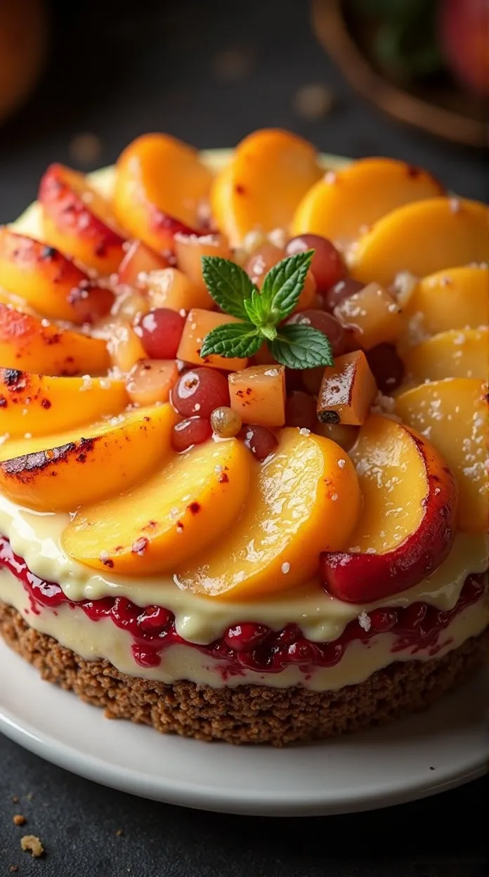 Peach Cobbler Cheesecake Fruit Salad