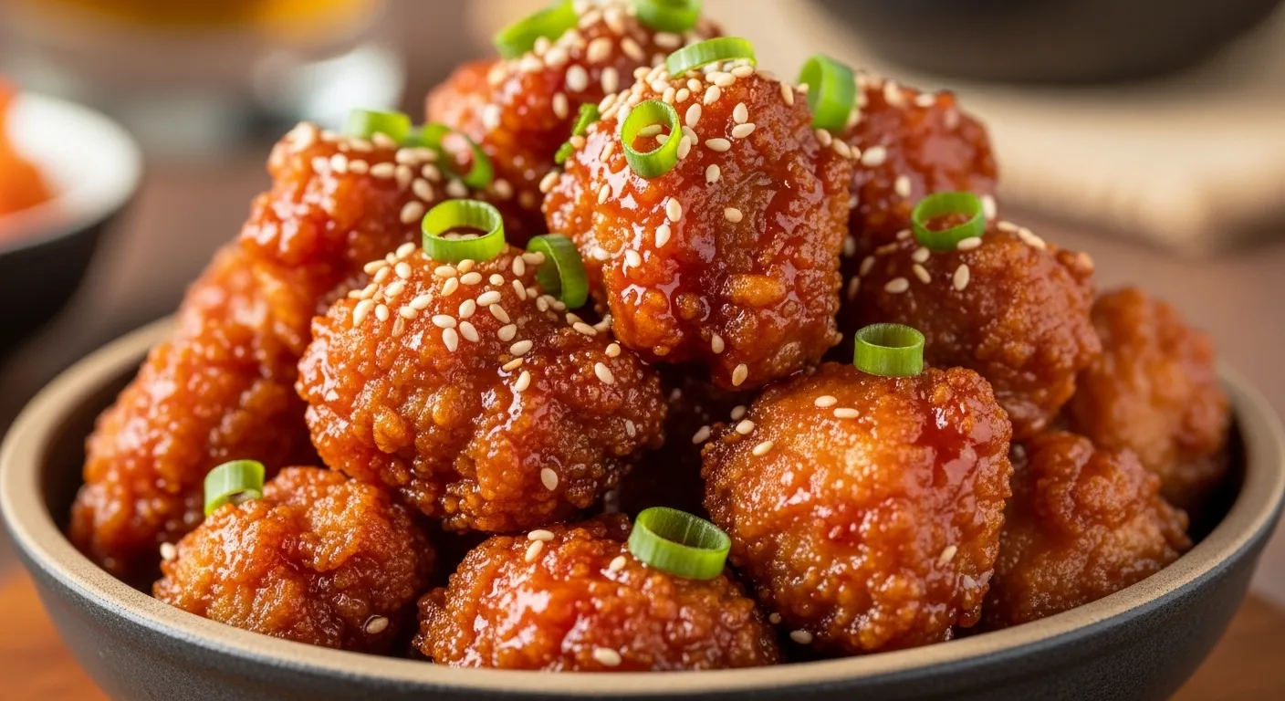 Korean Boneless Fried Chicken Bites (Perfect Party Snack)